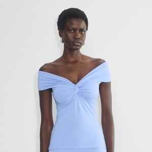 Aritzia Contour Twist Off-Shoulder Top